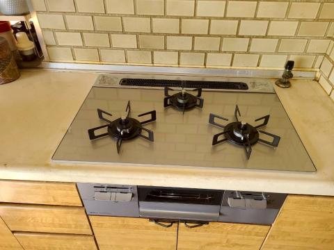 西小山でガスコンロ交換完了した全体写真