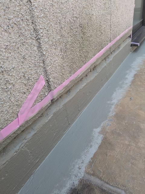 品川区大井のベランダ防水工事１日目の下地処理写真3