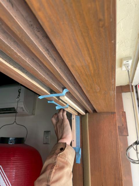品川区西小山の居酒屋さんの入り口引き戸既存の写真