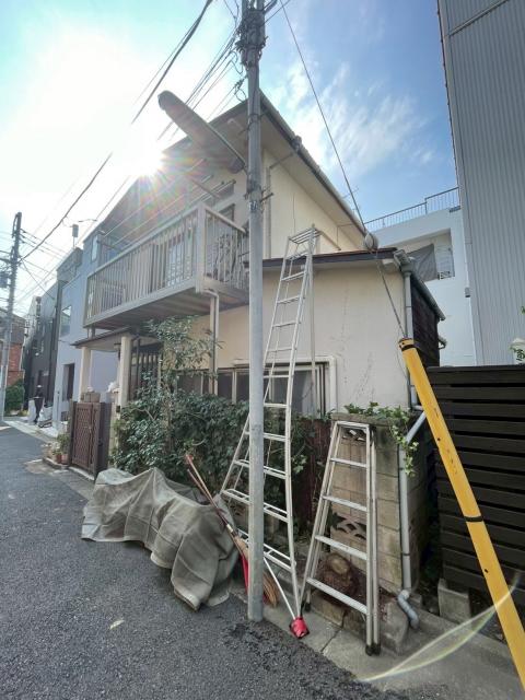 武蔵小山で外装改修工事前の剪定作業終了後写真