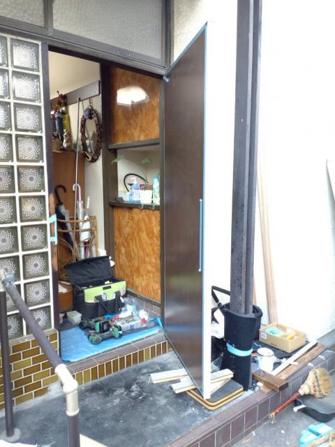品川区小山台で厳寒ドアの交換をした後の確認写真