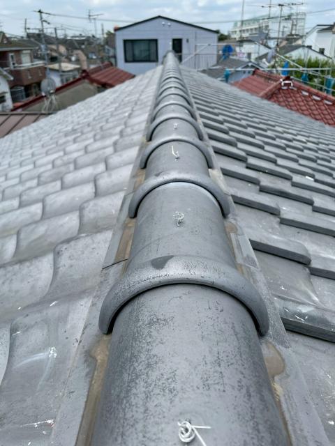 目黒本町で屋根瓦の修繕工事で完成写真
