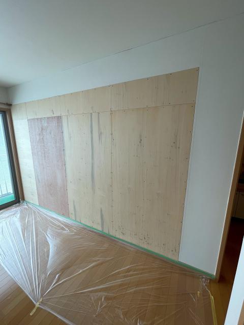 品川区小山台で1部屋を2部屋に間仕切り壁を造作した写真