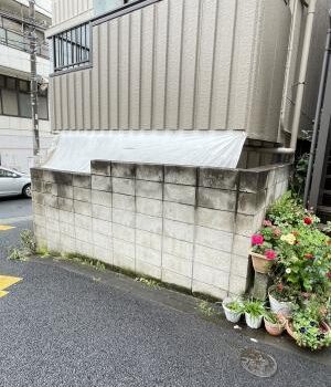 品川区で道路沿いのコンクリートブロック塀の調査を行いました