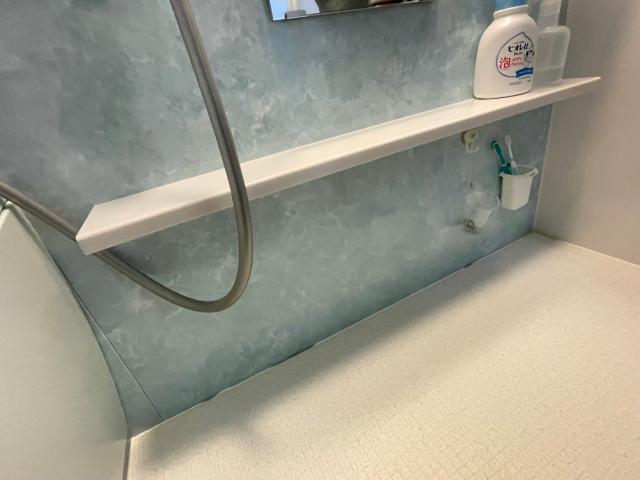 武蔵小山のマンションお風呂場コーキング劣化写真