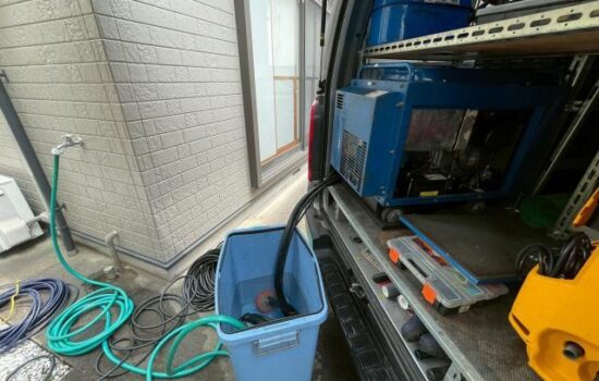 目黒区目黒本町のお客様のご自宅で排水の詰まりが気になり高圧洗浄を行いました