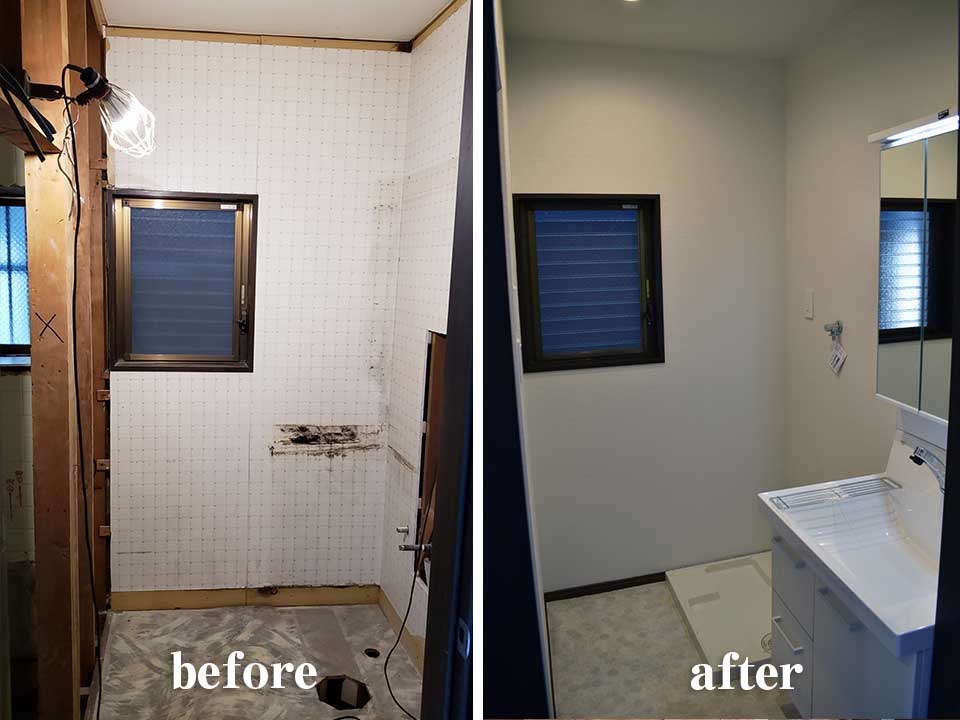 洗面所リフォーム写真