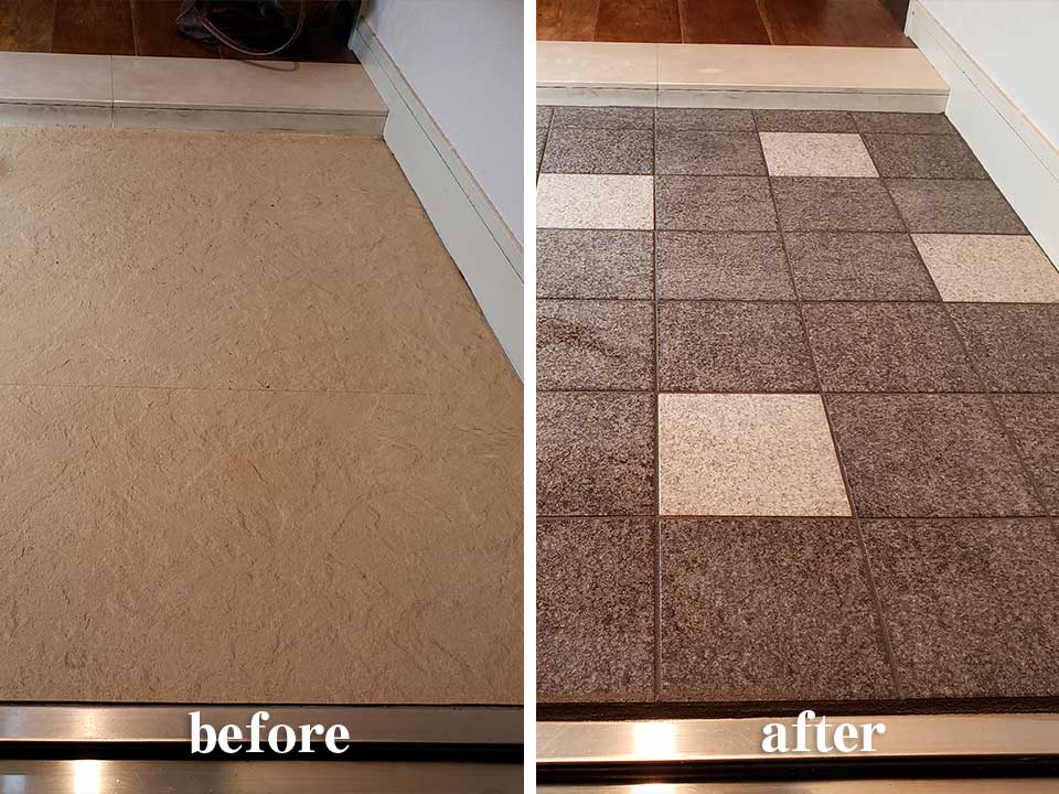 床タイル張替え写真