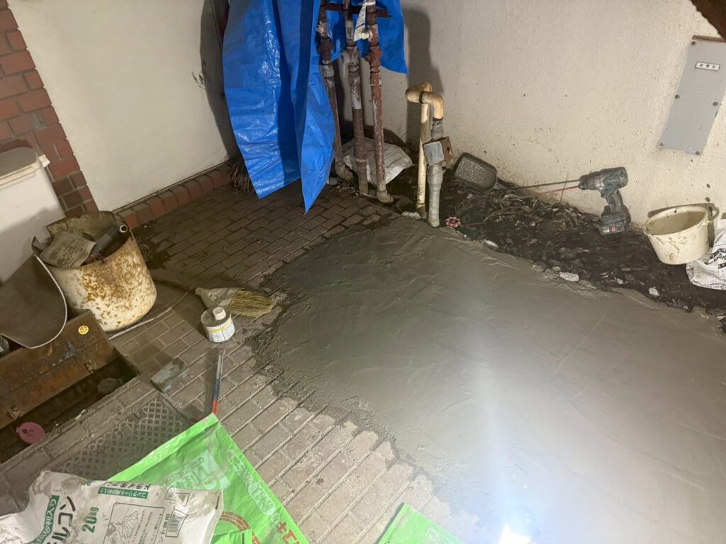 西小山土間コンクリート仕上げ写真