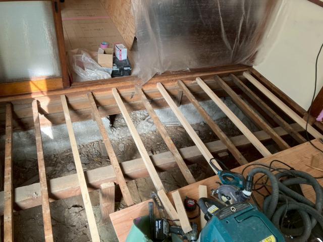 目黒区原町で琉球畳の下地のやりかえ写真