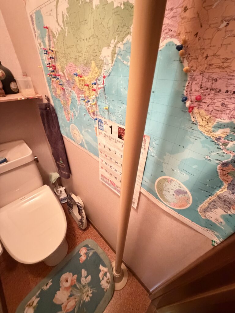 目黒区下目黒でトイレ手摺設置相談既存写真