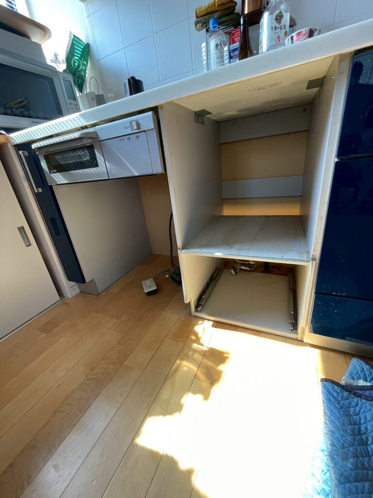 品川区荏原で食洗器とオーブンを撤去し終えた写真