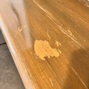 品川区小山台マンションキッチン木製カウンター劣化写真