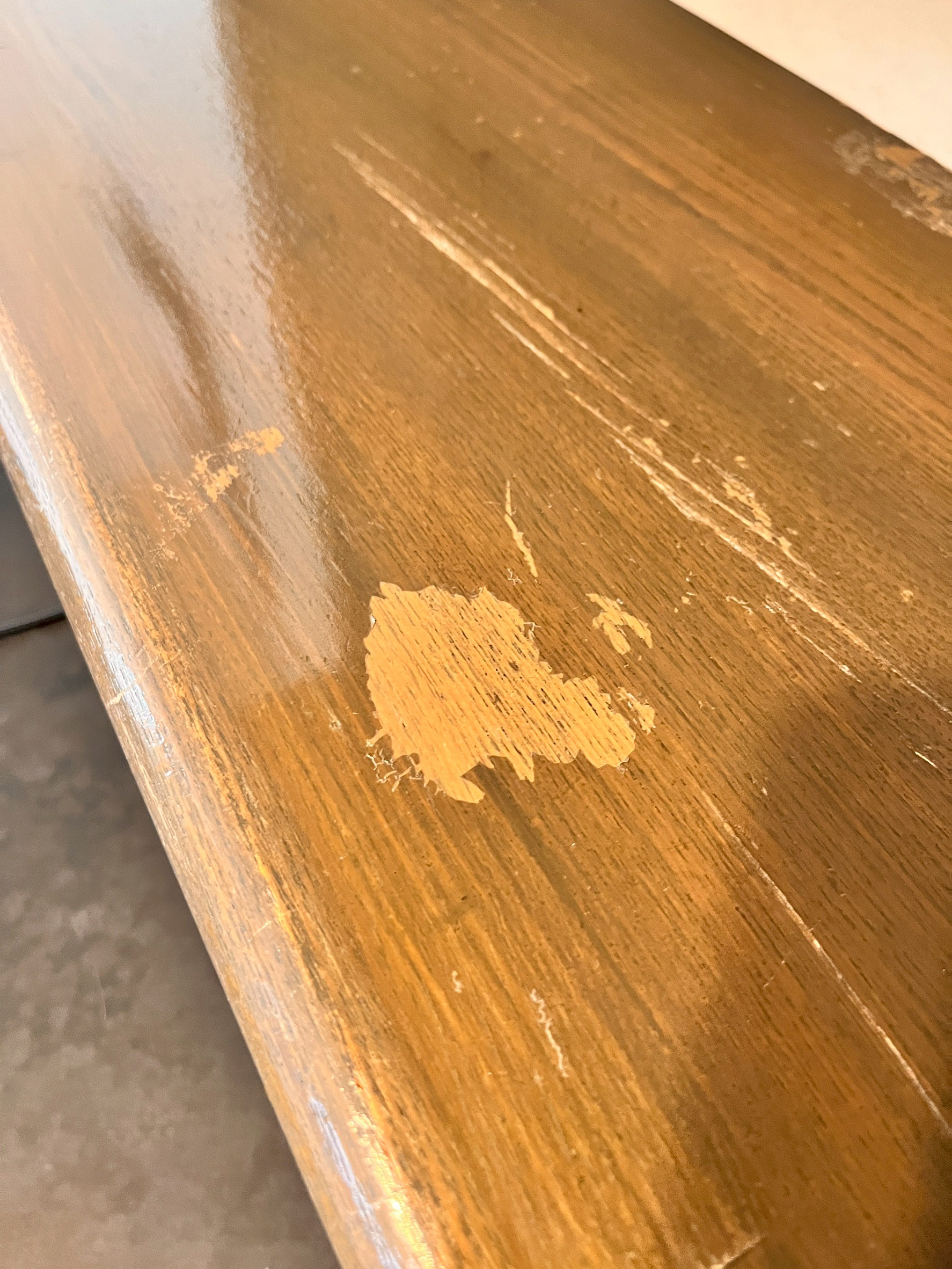 品川区小山台マンションキッチン木製カウンター劣化写真