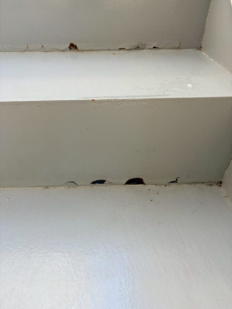 目黒区目黒本町のアパート共用階段を大きく撮った既存写真