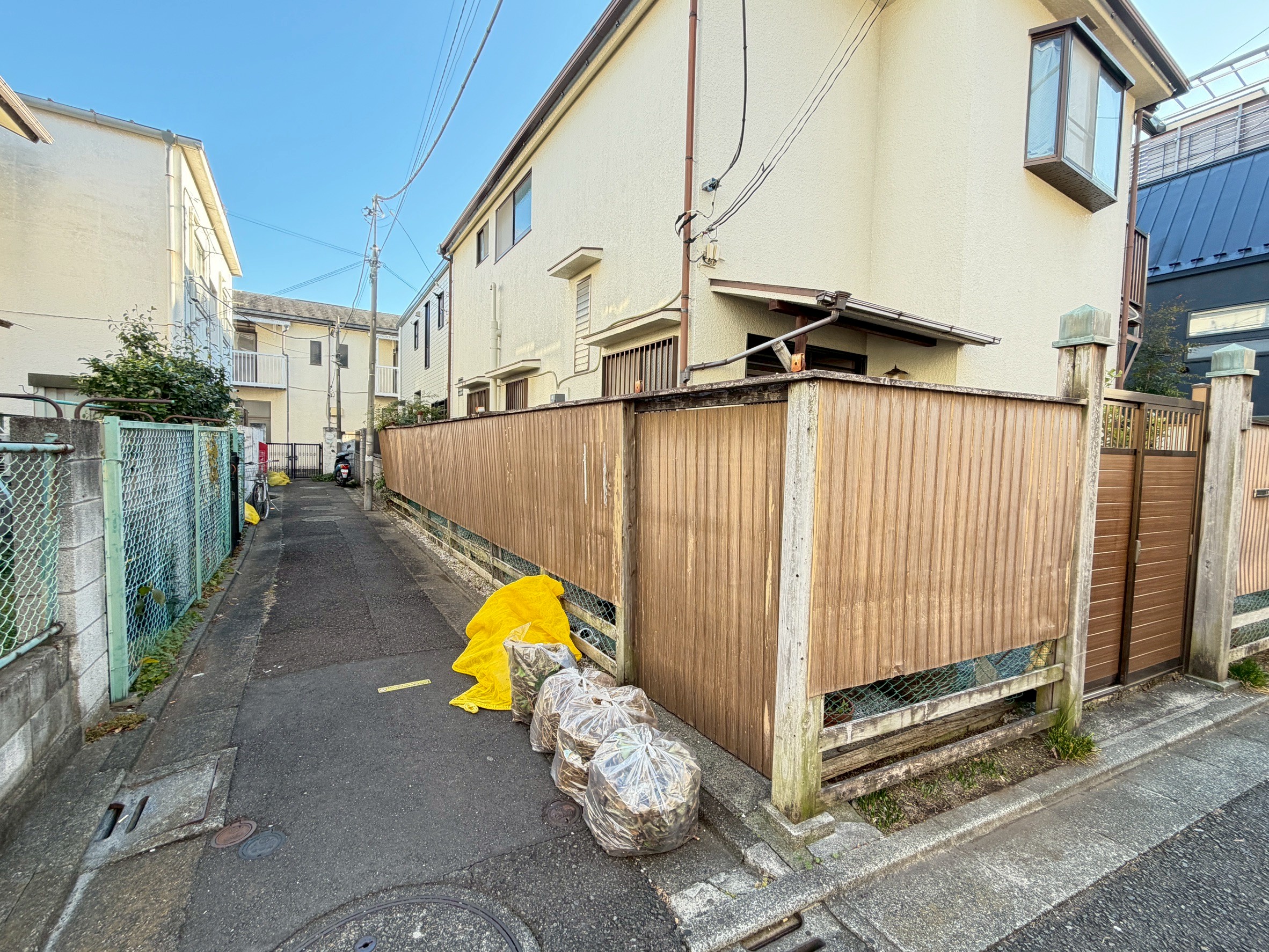 目黒区下目黒の木製フェンス既存写真