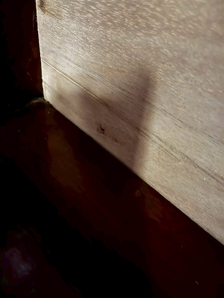 武蔵小山の料理屋さん階段蹴込み前板がとれた写真