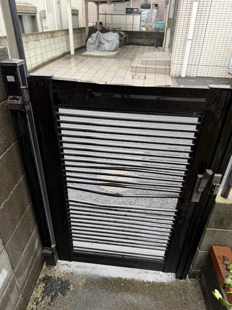 品川区荏原で門扉現地調査正面既存写真