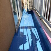 品川区小山でベランダ防水中塗り完成写真