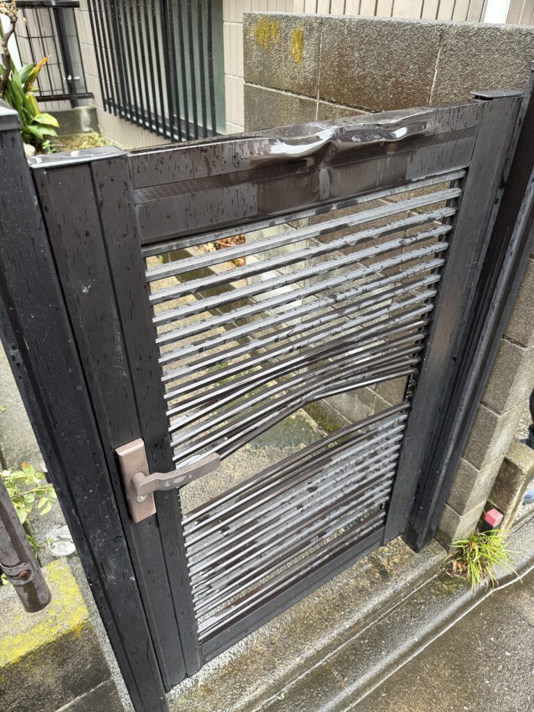 品川区荏原で門扉の現地調査既存写真