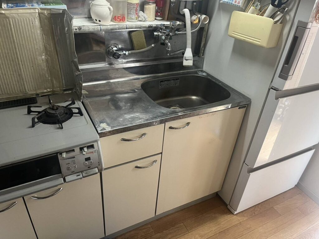 西小山の賃貸アパートのキッチン既存写真