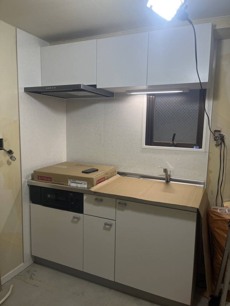 武蔵小山の賃貸マンションキッチン設置写真