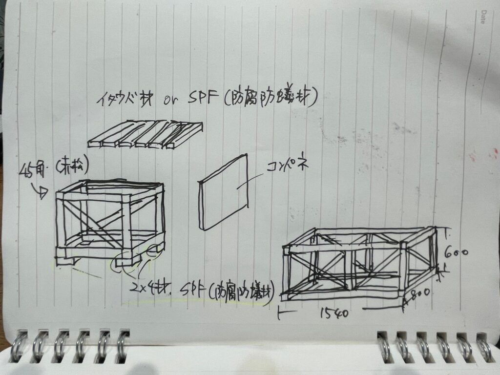 クラフトビレッジ西小山の椅子の構想案写真