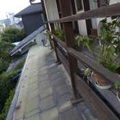 目黒区下目黒で木製ベランダ全体既存写真