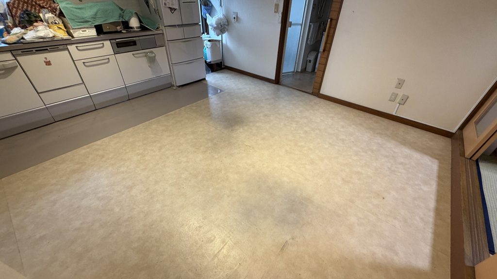 目黒区原町でリビングの荷物を全部どかした既存写真